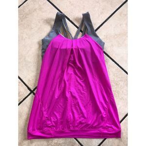 lululemon athletica Pink and Gray Tank Top